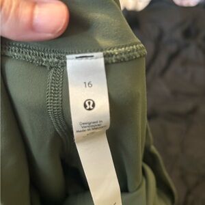 Brand new Lululemon align 7/8 leggings in an olive green size 16